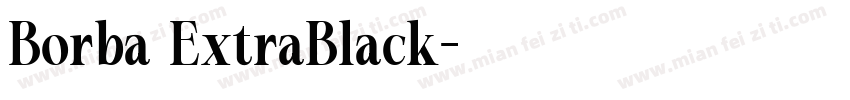Borba ExtraBlack字体转换